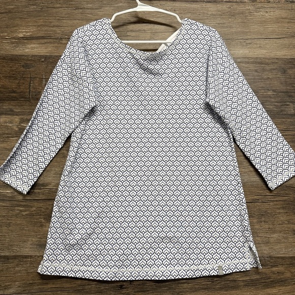 T by Talbots Elegant Patterned Top - Picture 1 of 5
